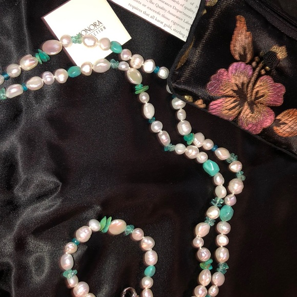 Honora Collection Turquoise and Pearl 40 Necklace